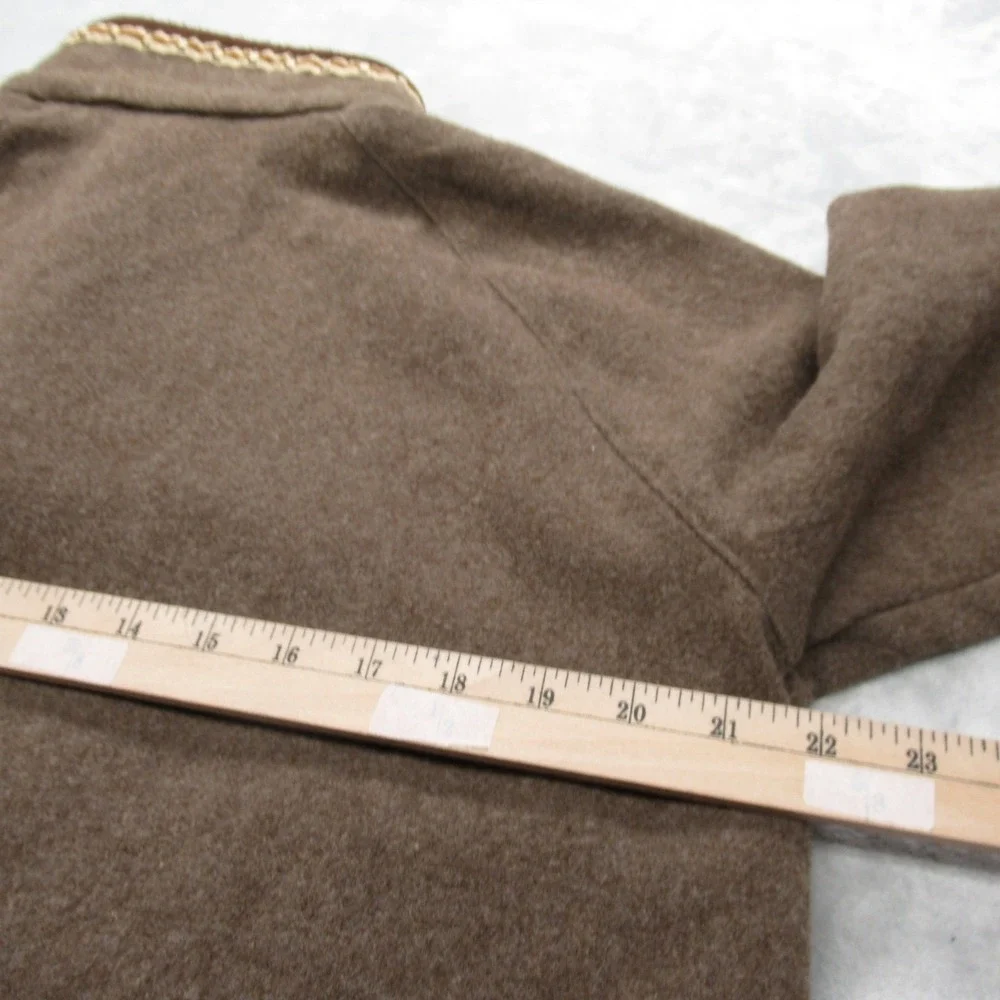 Woolrich Wool Jacket Women XL Brown Aztec Southwestern Trim FullZip READ VTG - Picture 11 of 13
